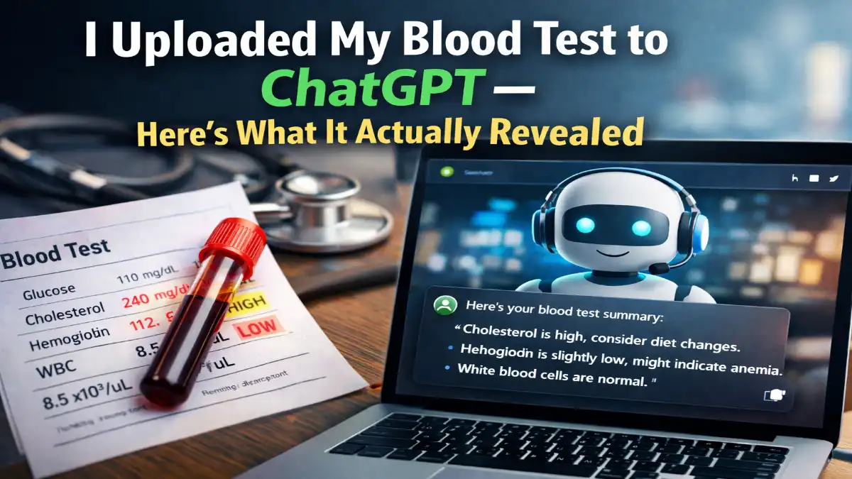 chatgpt health analysis, ai blood test report, can chatgpt read blood test, chatgpt medical use, ai in healthcare, blood test explanation, health report analysis ai, chatgpt features 2026, medical ai tools, digital health trends, ai diagnosis limits, healthcare technology, trending tech news